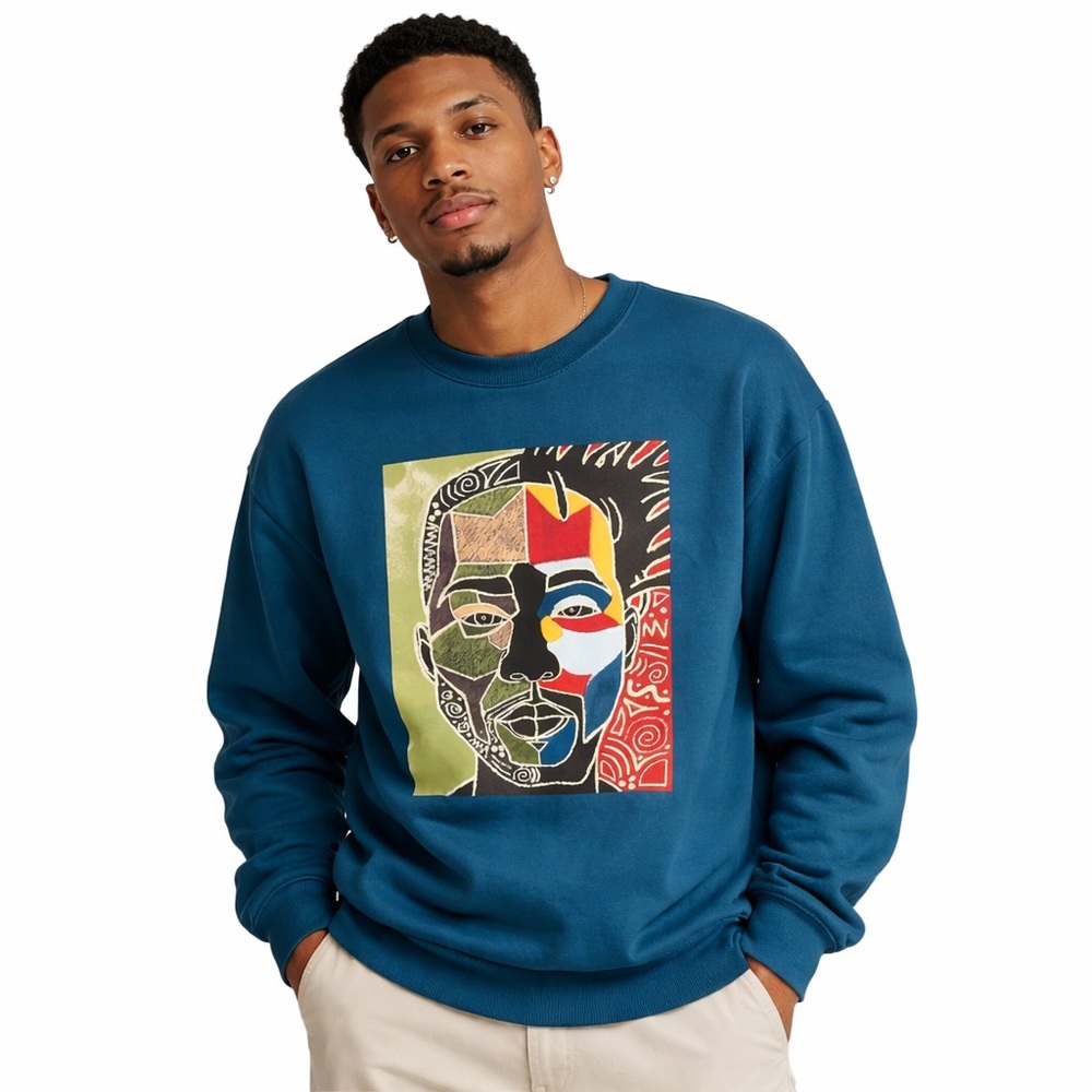 Target Black History Month Graphic Sweatshirt Teal Crewneck NWT XL 2XL